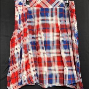 Plaid Red and Blue Women's Skirt